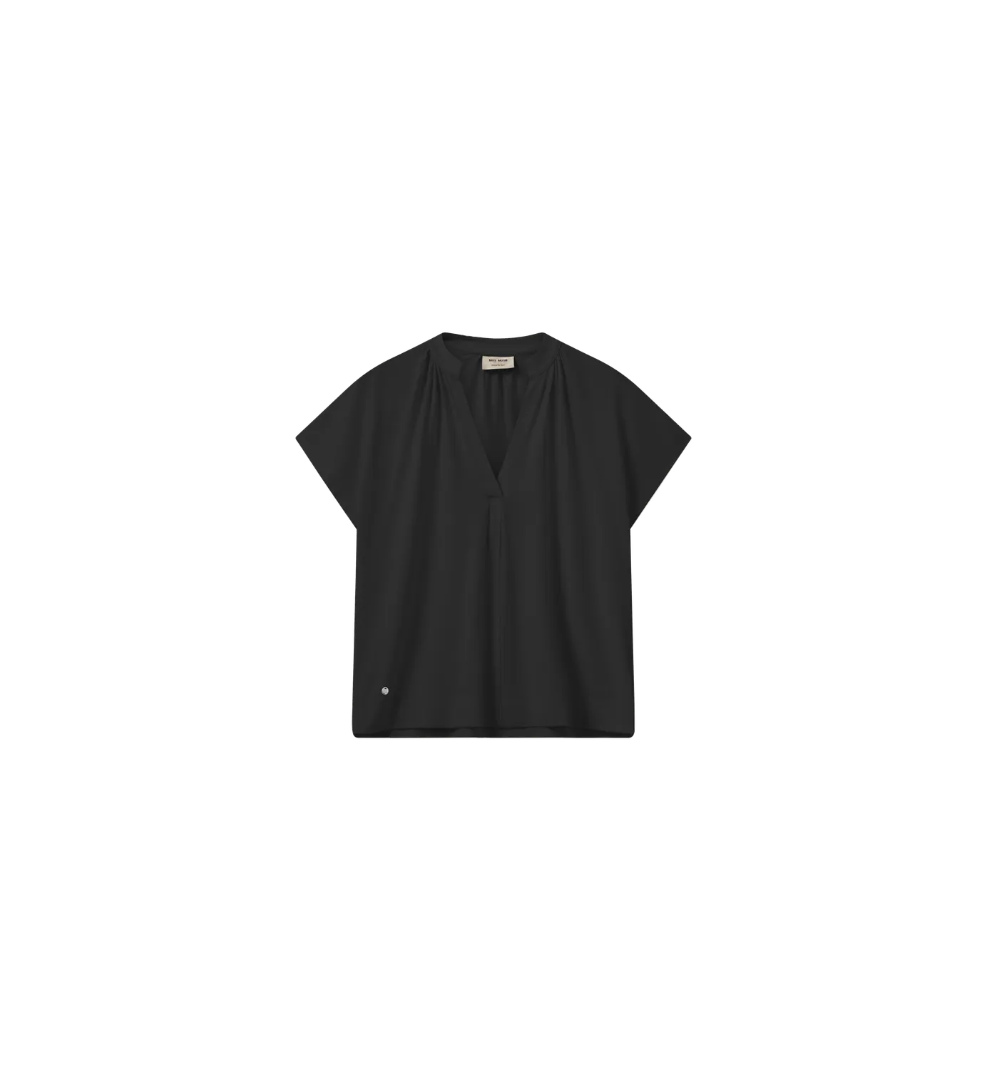 Mos Mosh MMShira Tee Shirt Schwarz V-Ausschnitt