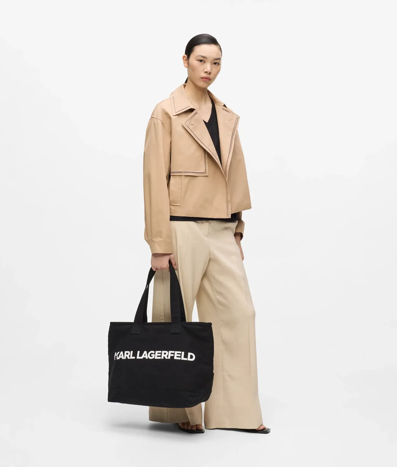 Karl Lagerfeld Logo Extra Large Tote Shopper Recycling