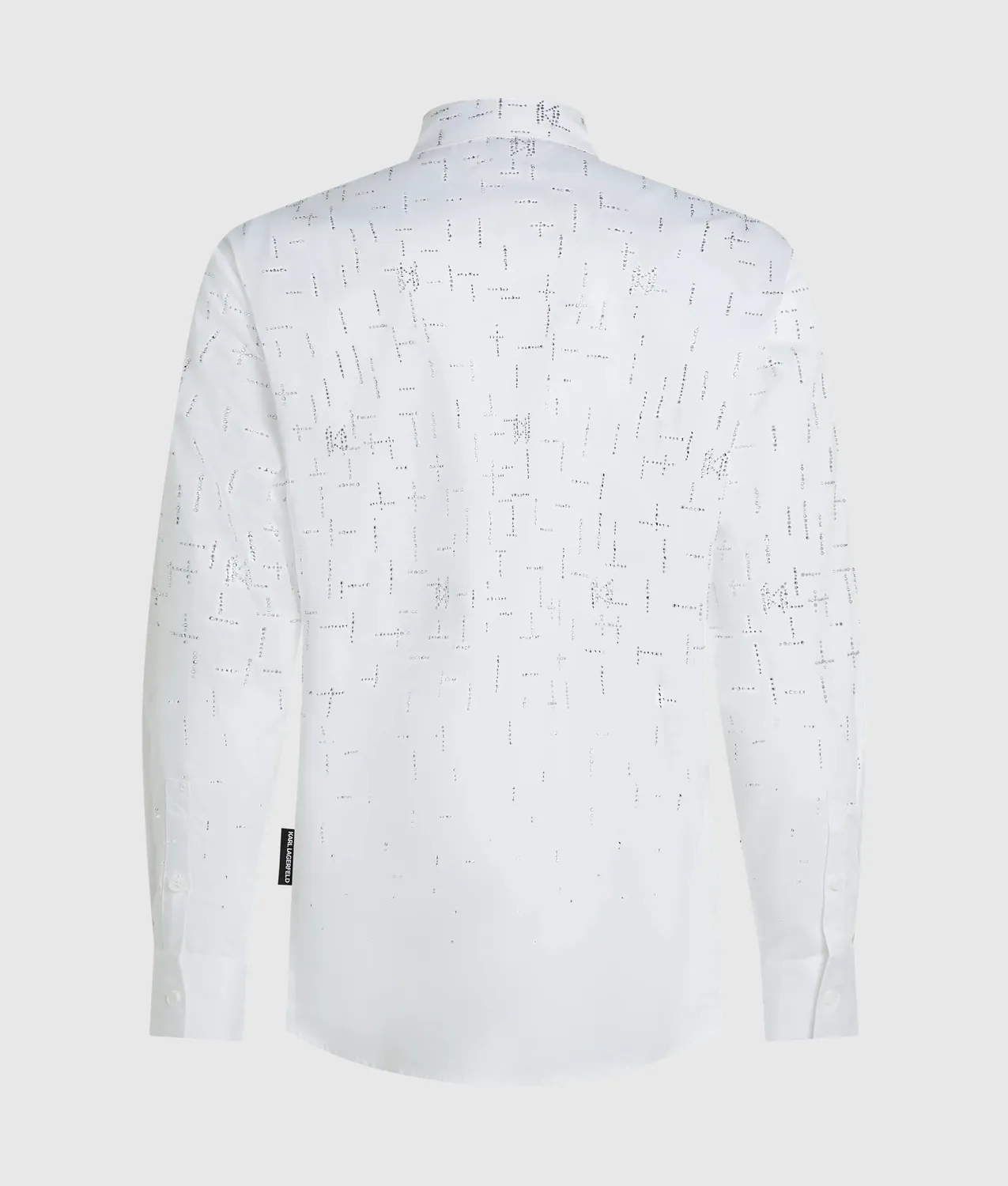 Karl Lagerfeld Monogram Rhinestone Hemd Baumwolle