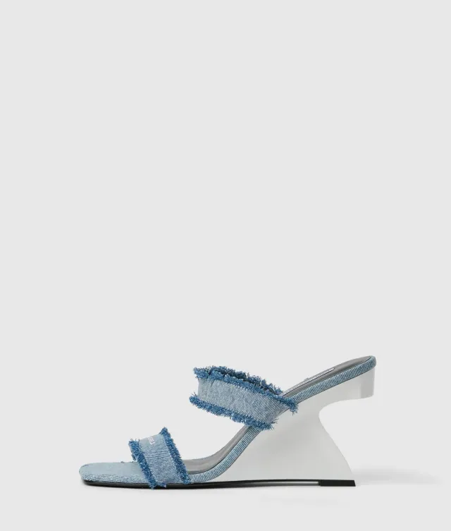 Karl Lagerfeld Waverly Sandalen Denim Keilabsatz Gr. 4-10
