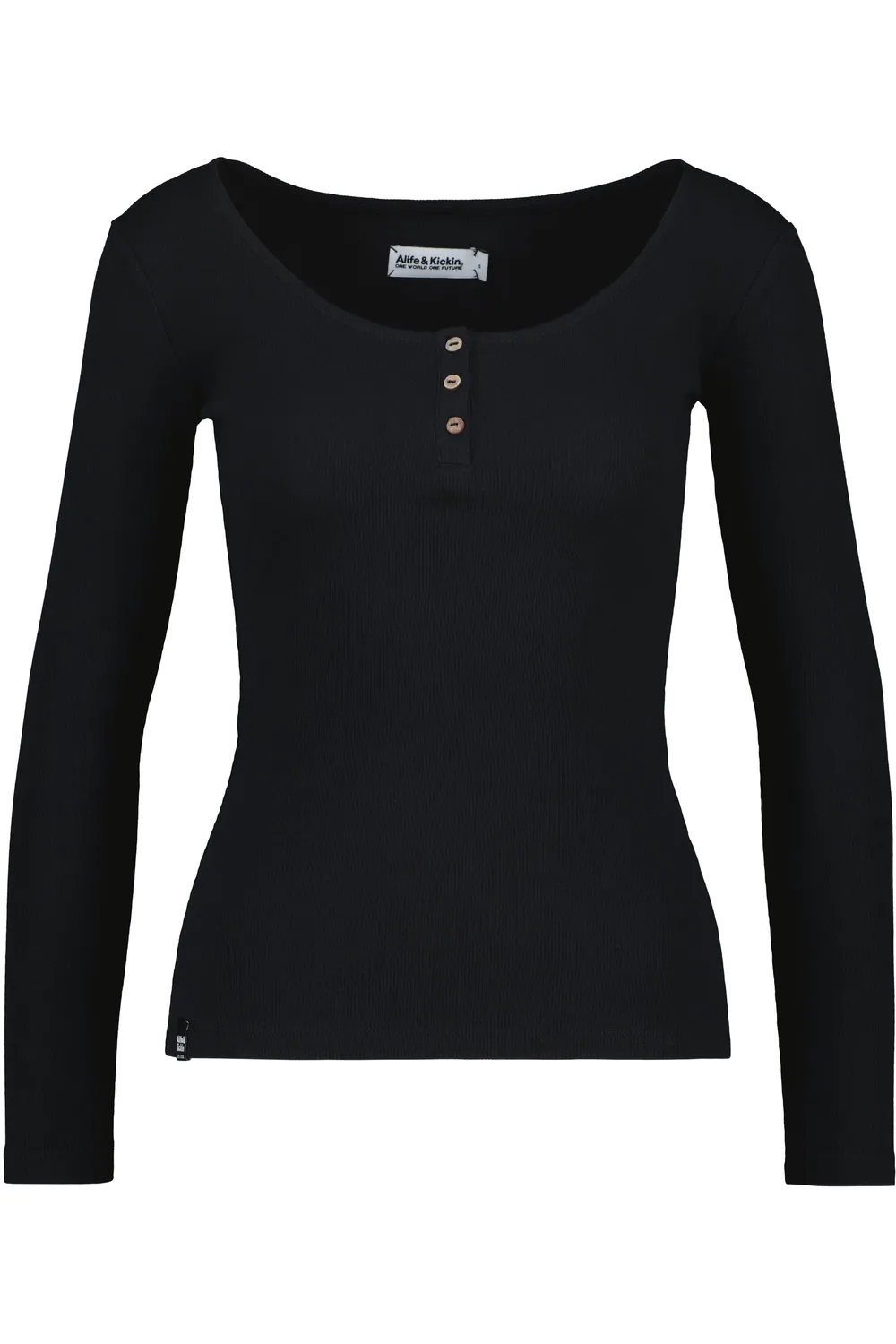Alife & Kickin MaritAK A Longsleeve Schwarz Ripp