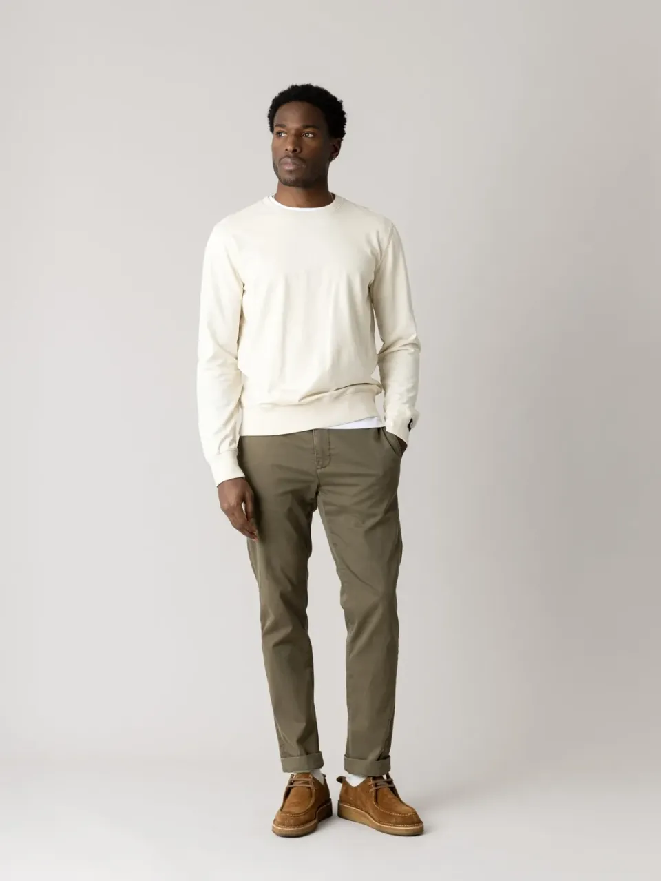 Mos Mosh MMPenn Paper Chino Hose Soft Army Regular