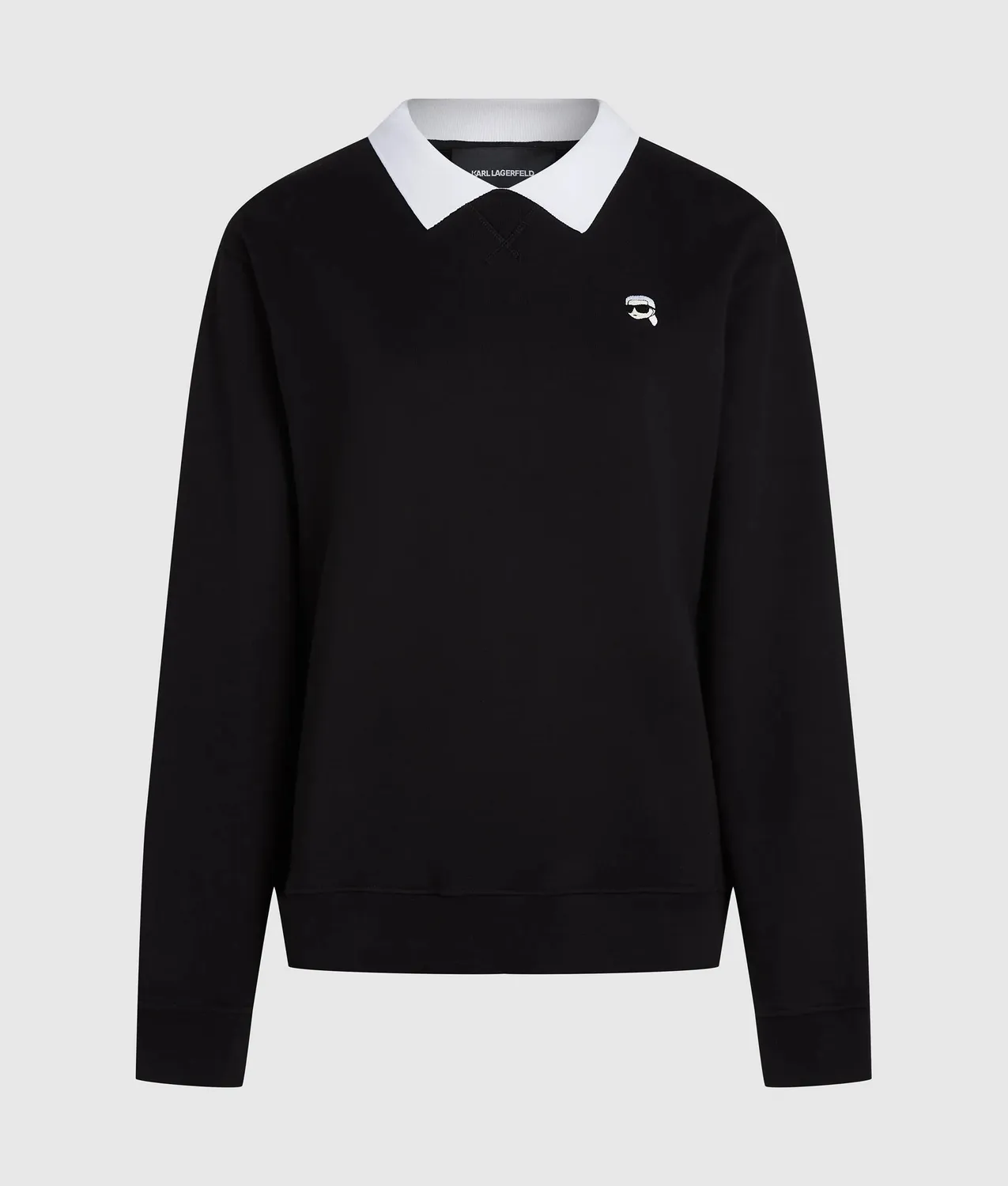 Karl Lagerfeld Ikon Collar Sweatshirt Bio-Baumwolle