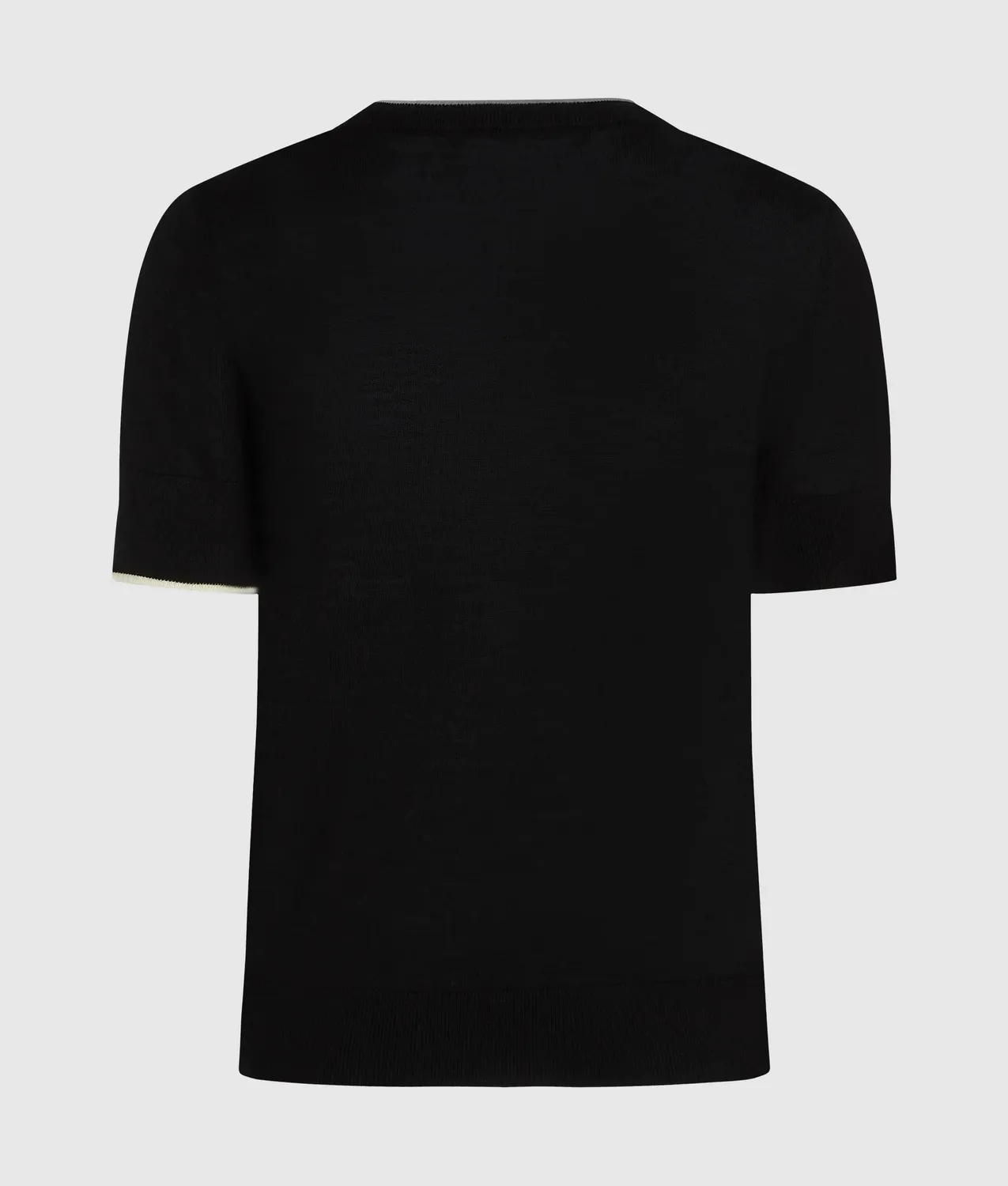 Karl Lagerfeld Merino T-Shirt Merinowolle gerader Schnitt