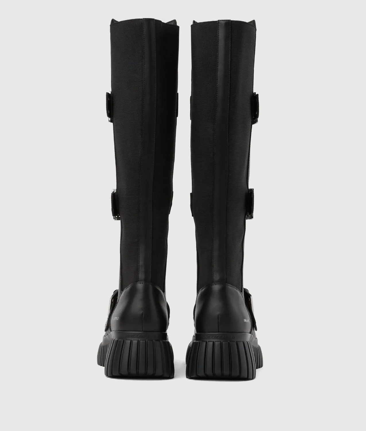 Karl Lagerfeld Kreeper Wedge Stiefel Tri-Buckle Leder Gr.4-10