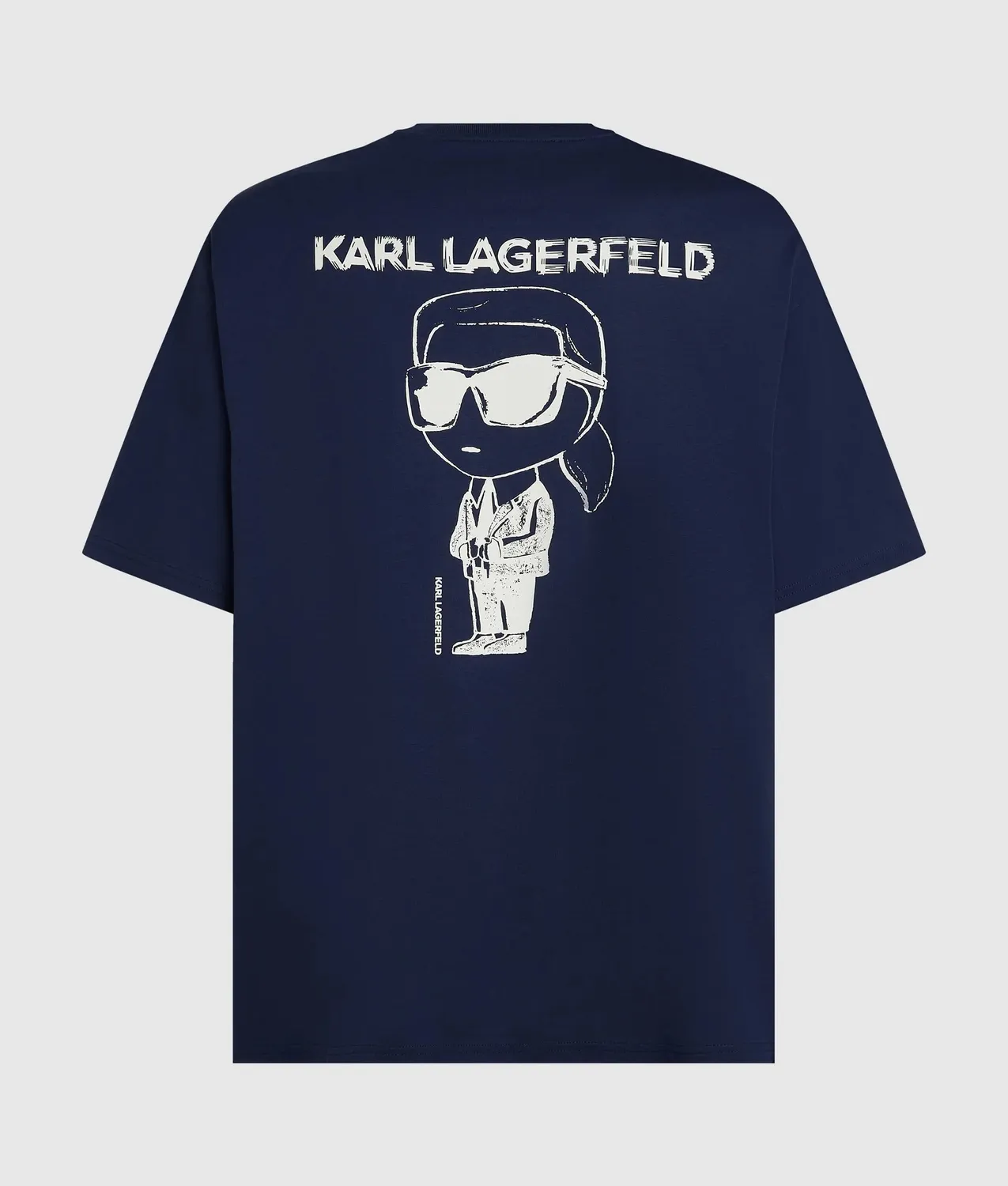Karl Lagerfeld Ikon T-Shirt Print Baumwolle Brustlogo