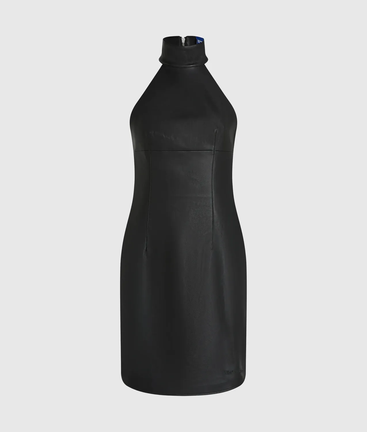 Karl Lagerfeld Jeans Halter Minikleid Kunstleder Schwarz