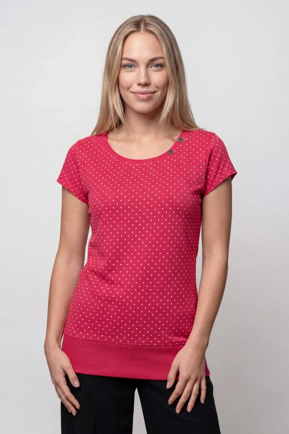 Alife & Kickin BirteAK P Shirt Damen Rot Baumwolle