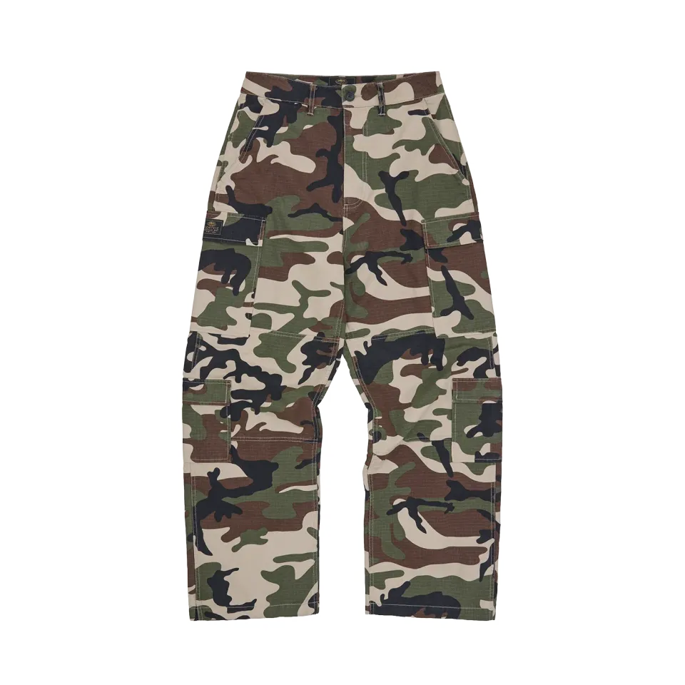 Corteiz Guerillaz Cargo Hose Woodland Camo Ripstop