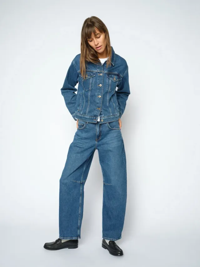 Mos Mosh MMTess Authentic Jeans Blue Barrel High-Waist