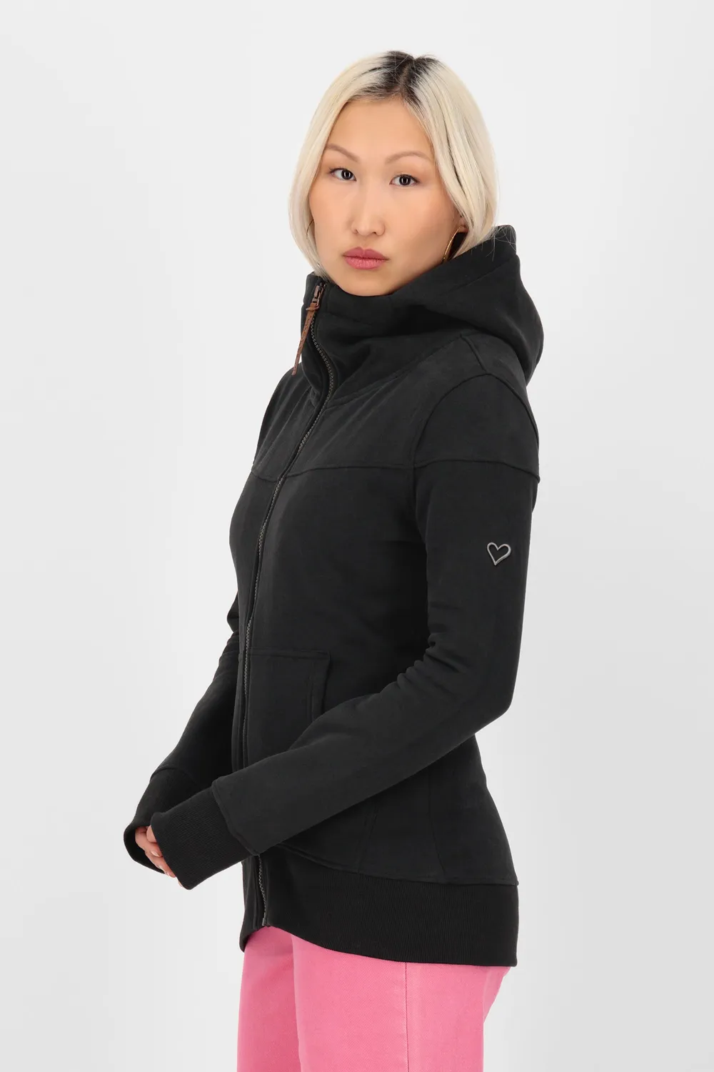 Alife & Kickin IsamiAK A Sweatjacke Schwarz Damen angeraut