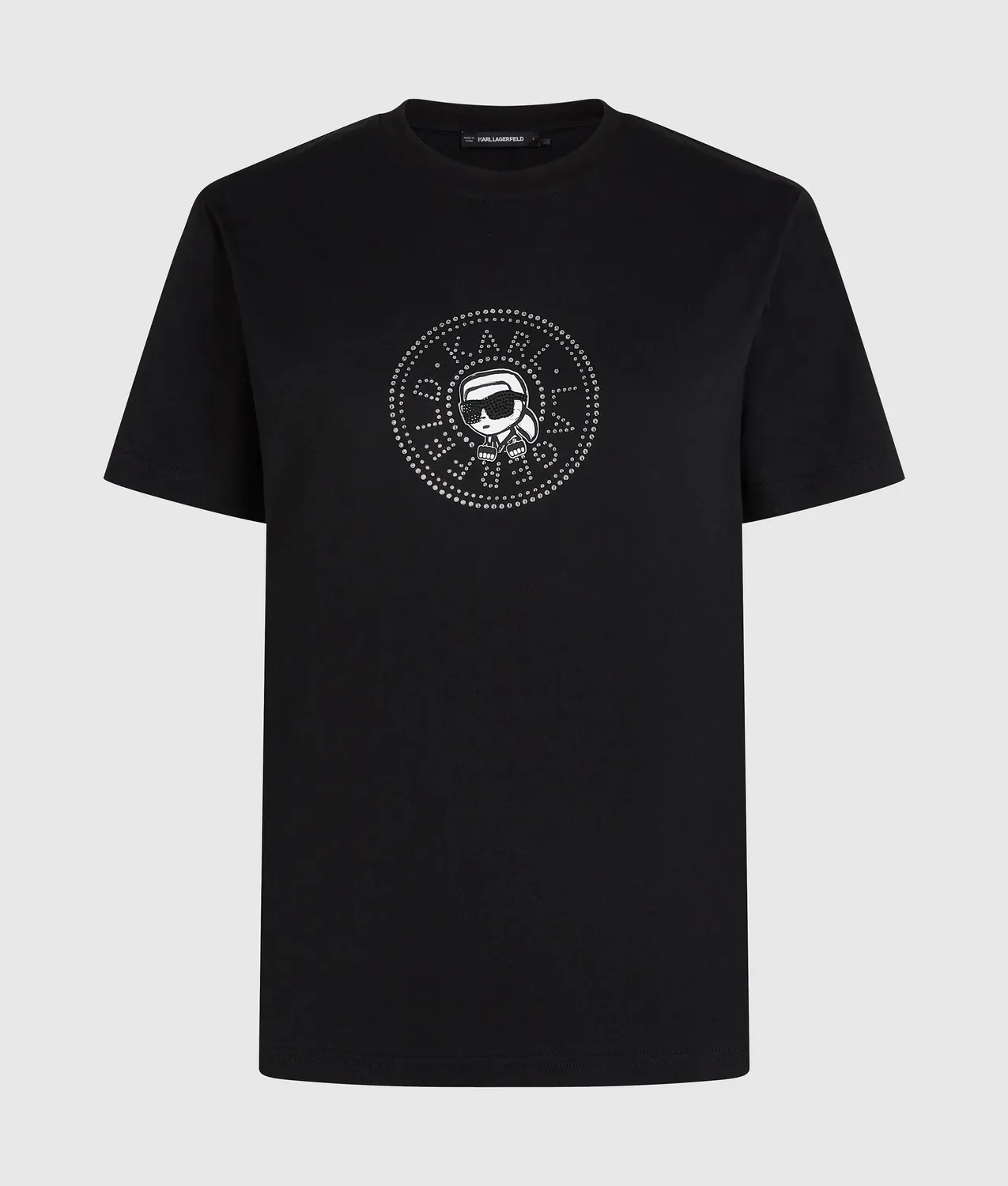Karl Lagerfeld Ikon Circle Logo T-Shirt XS-XXL Bio-Baumwolle