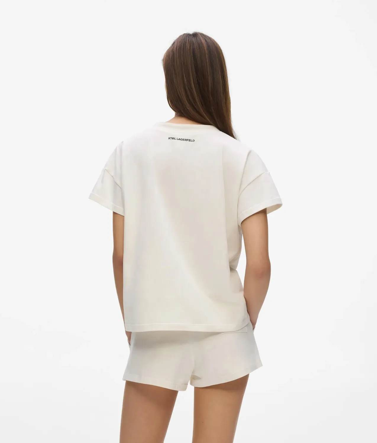 Karl Lagerfeld Ikon Pyjama Set Kurz Streifen