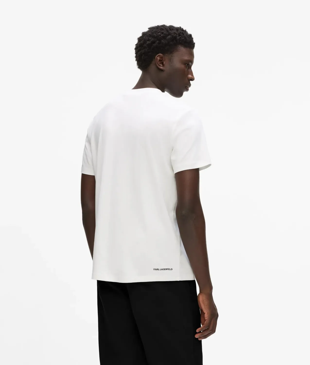 Karl Lagerfeld Monogram T-Shirt Modal Crew-Neck