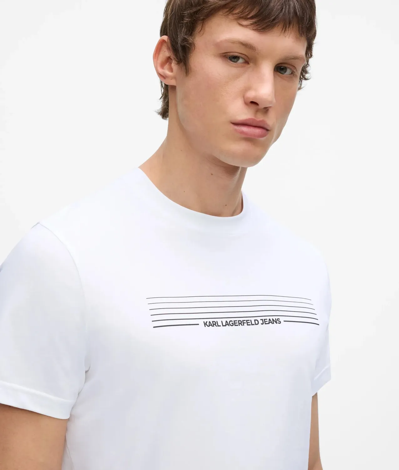 Karl Lagerfeld KL Jeans Slim T-Shirt gestreift