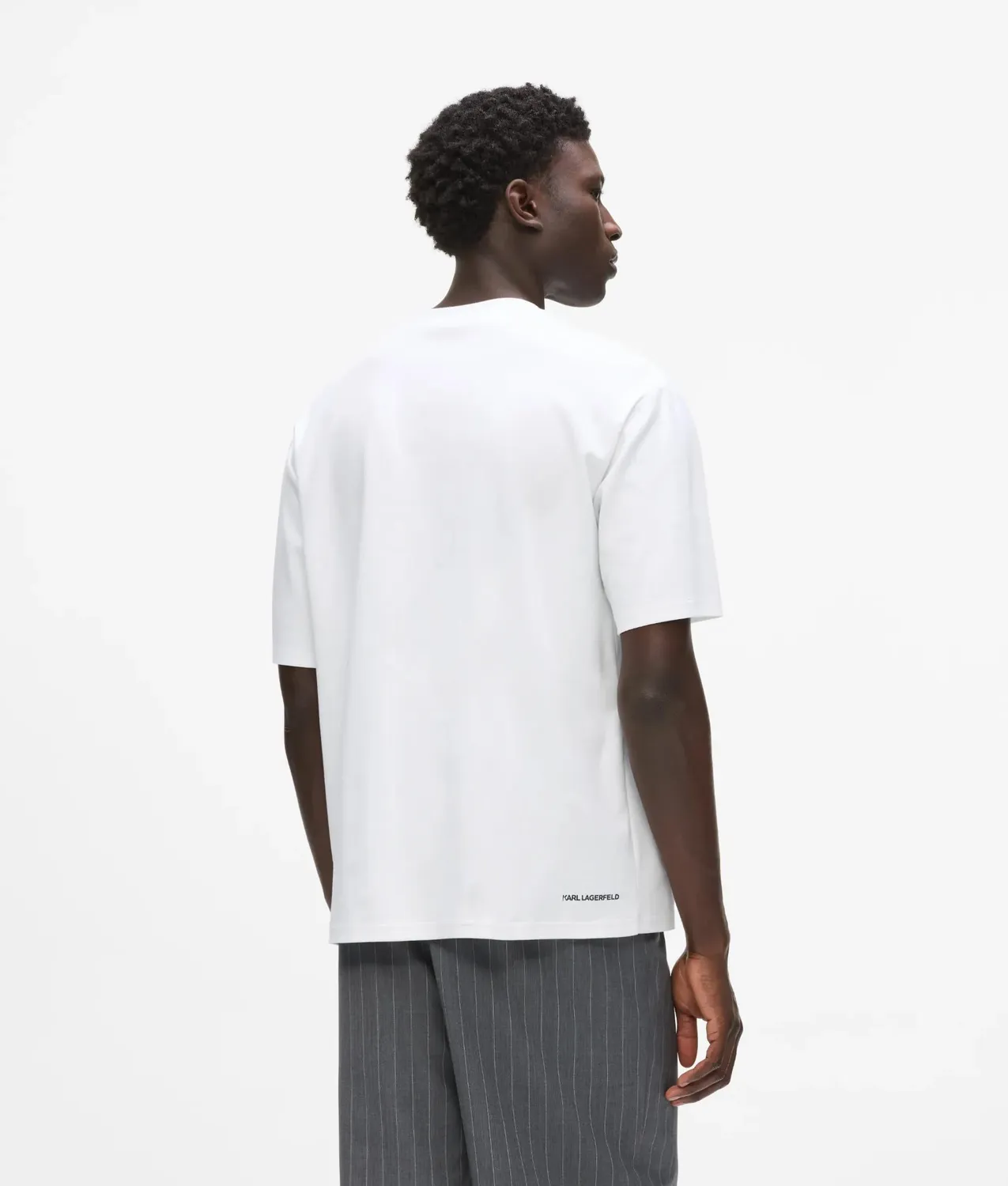 Karl Lagerfeld Pinstripe Pocket T-Shirt Herren Baumwolle