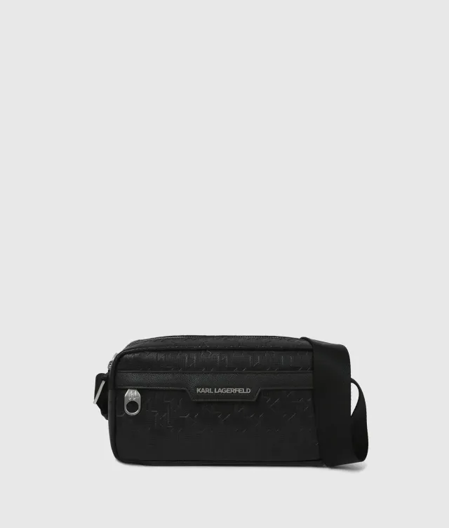 Karl Lagerfeld K/Monogram Crossbody Tasche perforiert