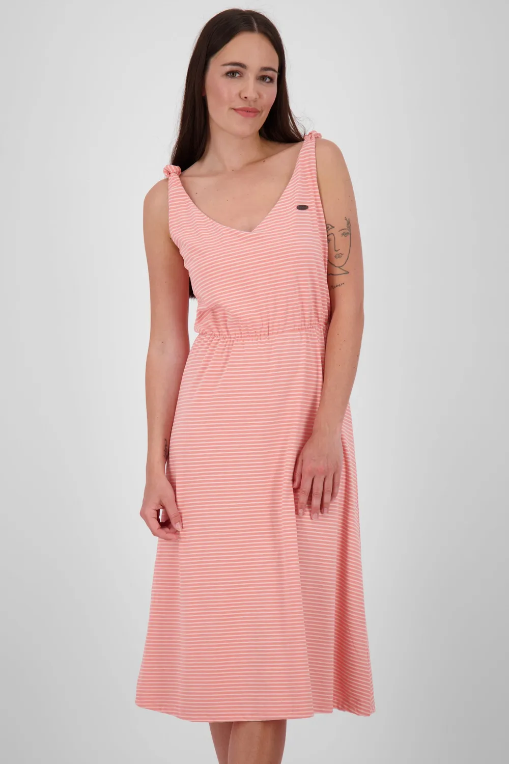 Alife & Kickin MelinaAK Dress Orange gestreift