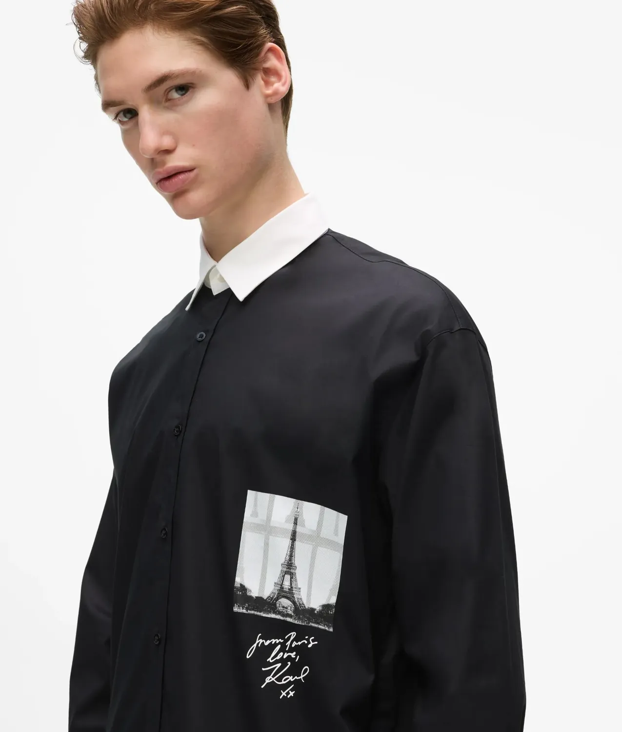 Karl Lagerfeld From Paris with Love Hemd XS-XXL Stretch
