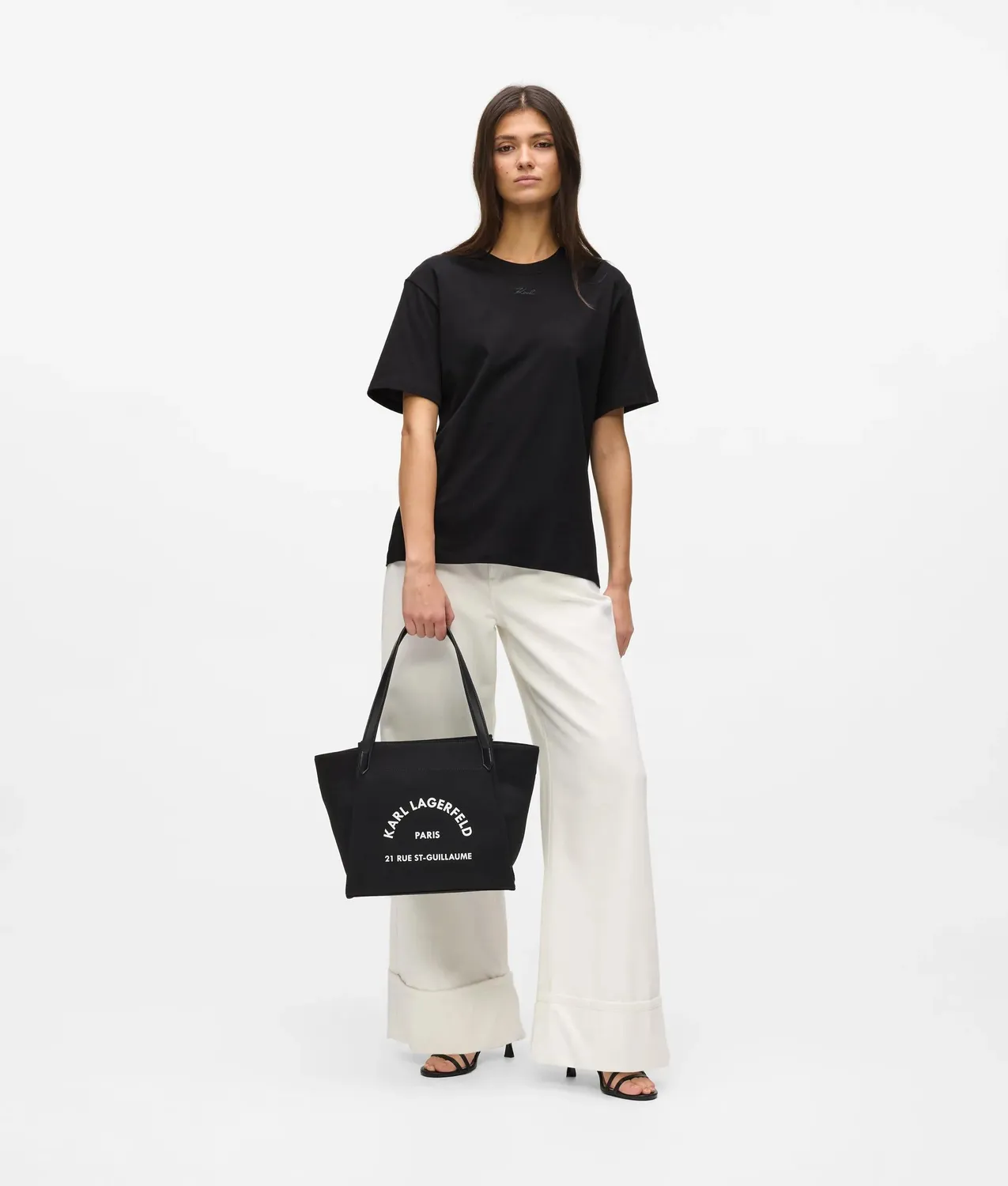 Karl Lagerfeld Signature Relaxed T-Shirt Damen locker