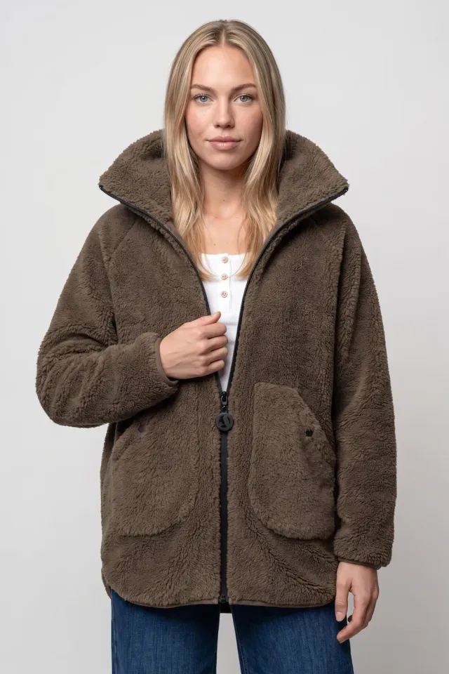 Alife & Kickin SariaAK T Teddyjacke Braun Damen