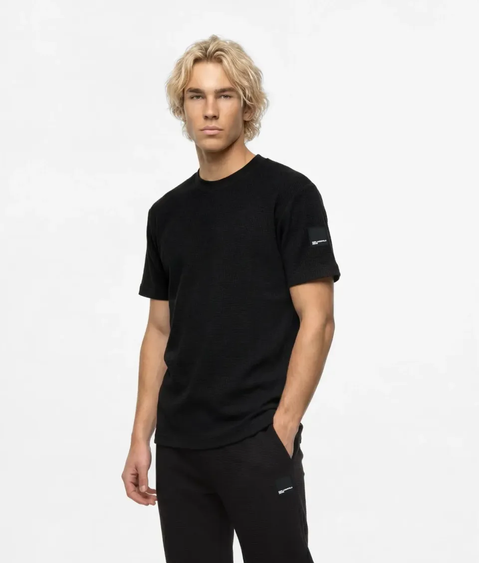 Karl Lagerfeld Jeans Waffle Box Logo T-Shirt