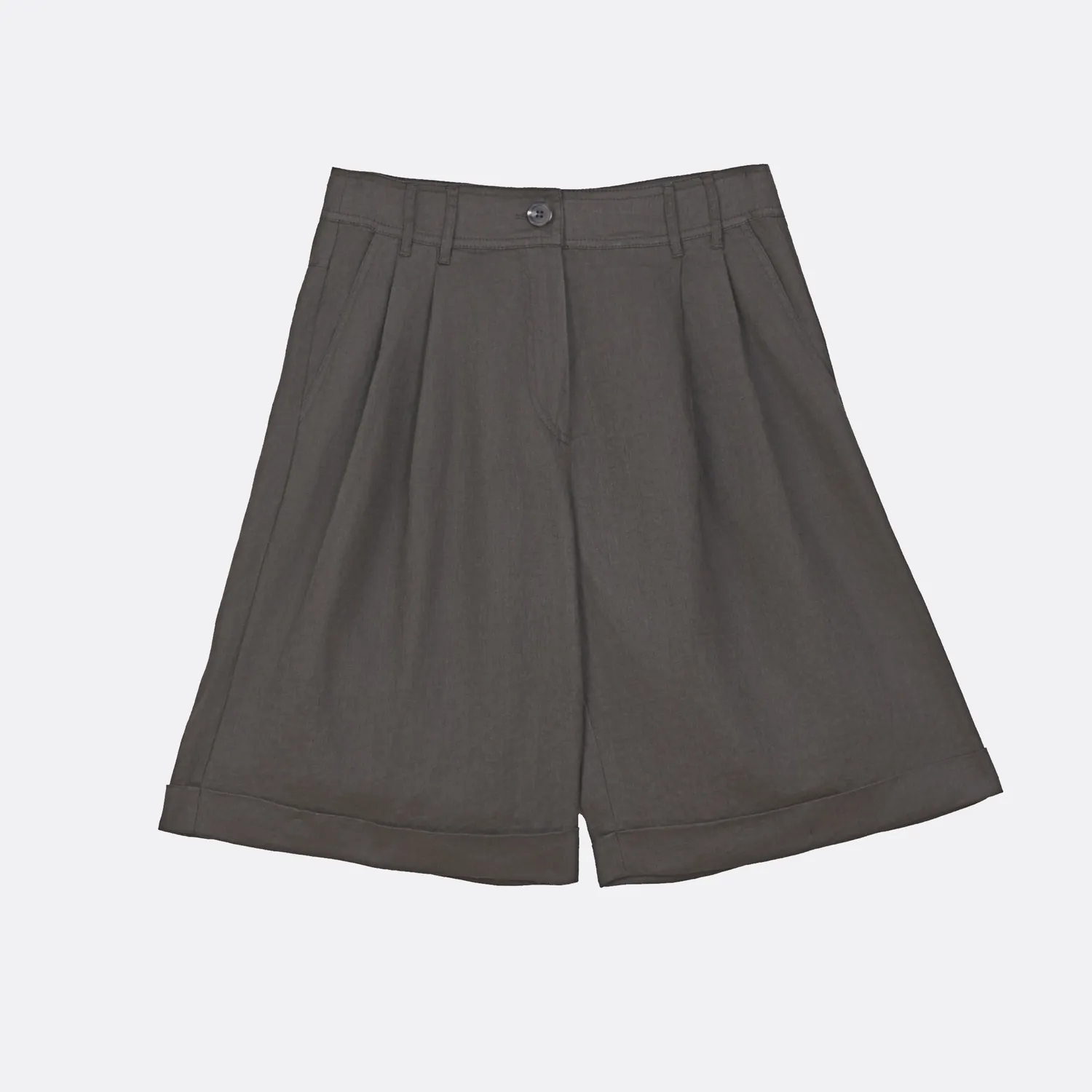 Senatex Bermudashorts Leinen Shorts Mocca atmungsaktiv