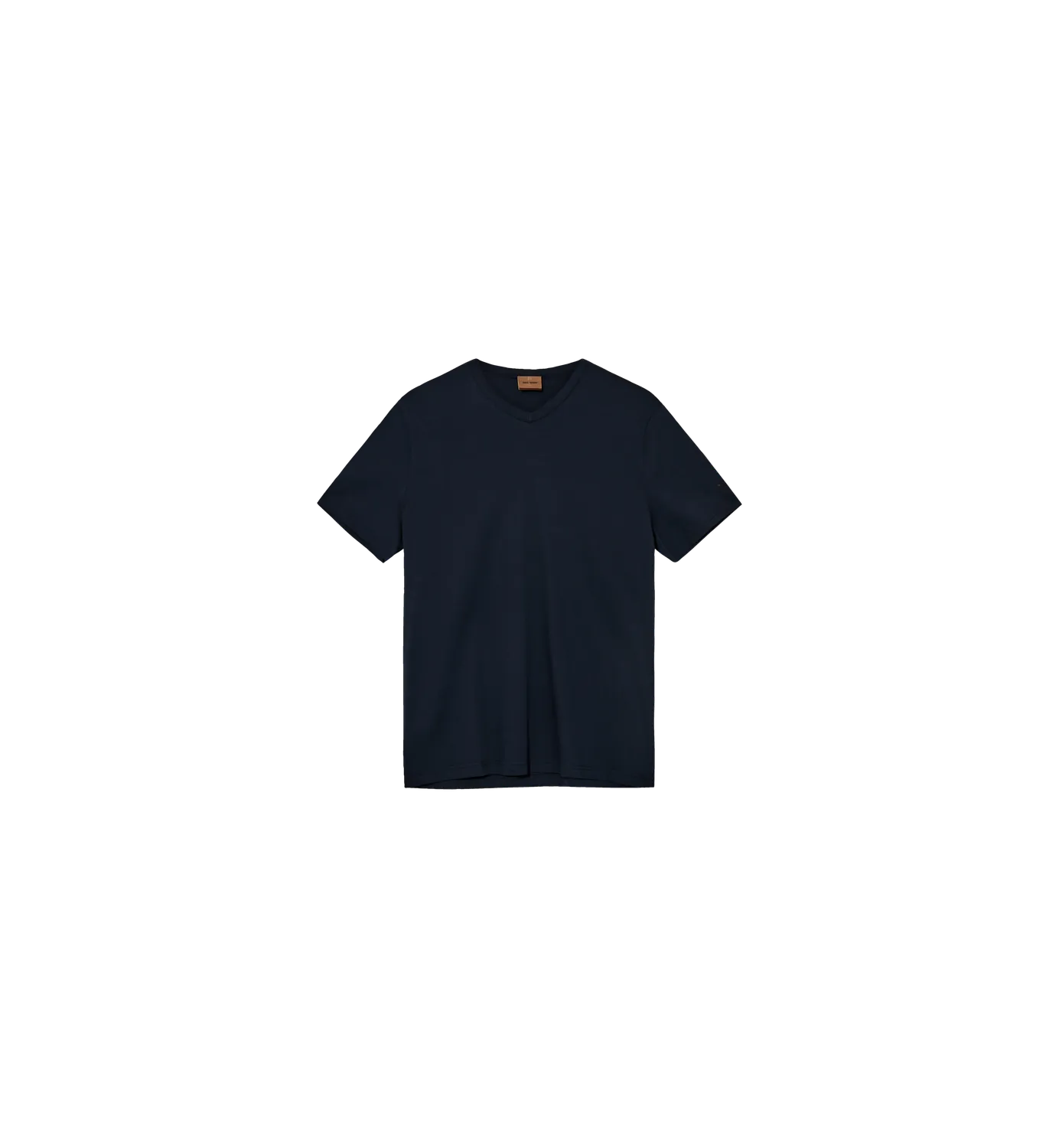 Mos Mosh MMGPerry V-Neck Tee T-Shirt Navy Baumwolle