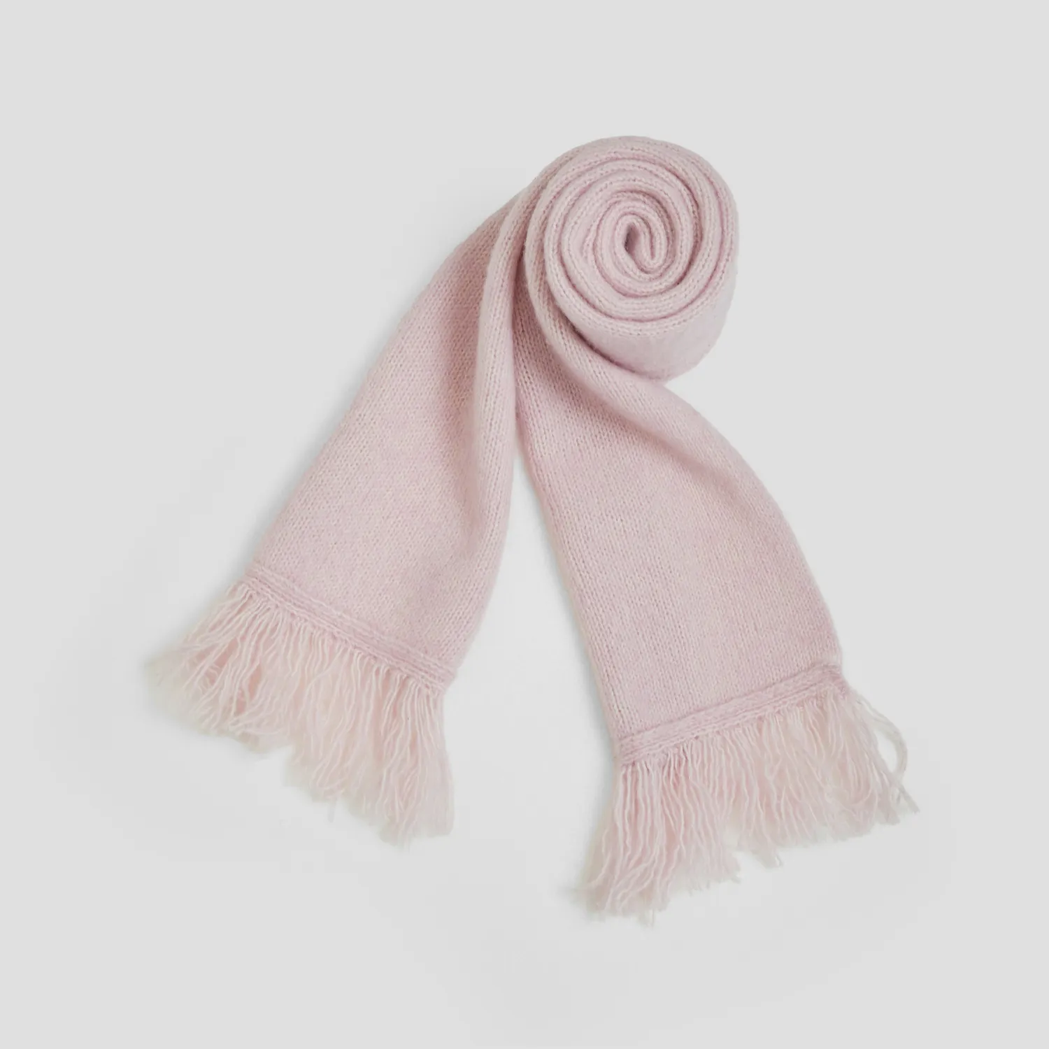 Senatex Schal Woll-Baumwoll-Mix Cream Fransen Onesize