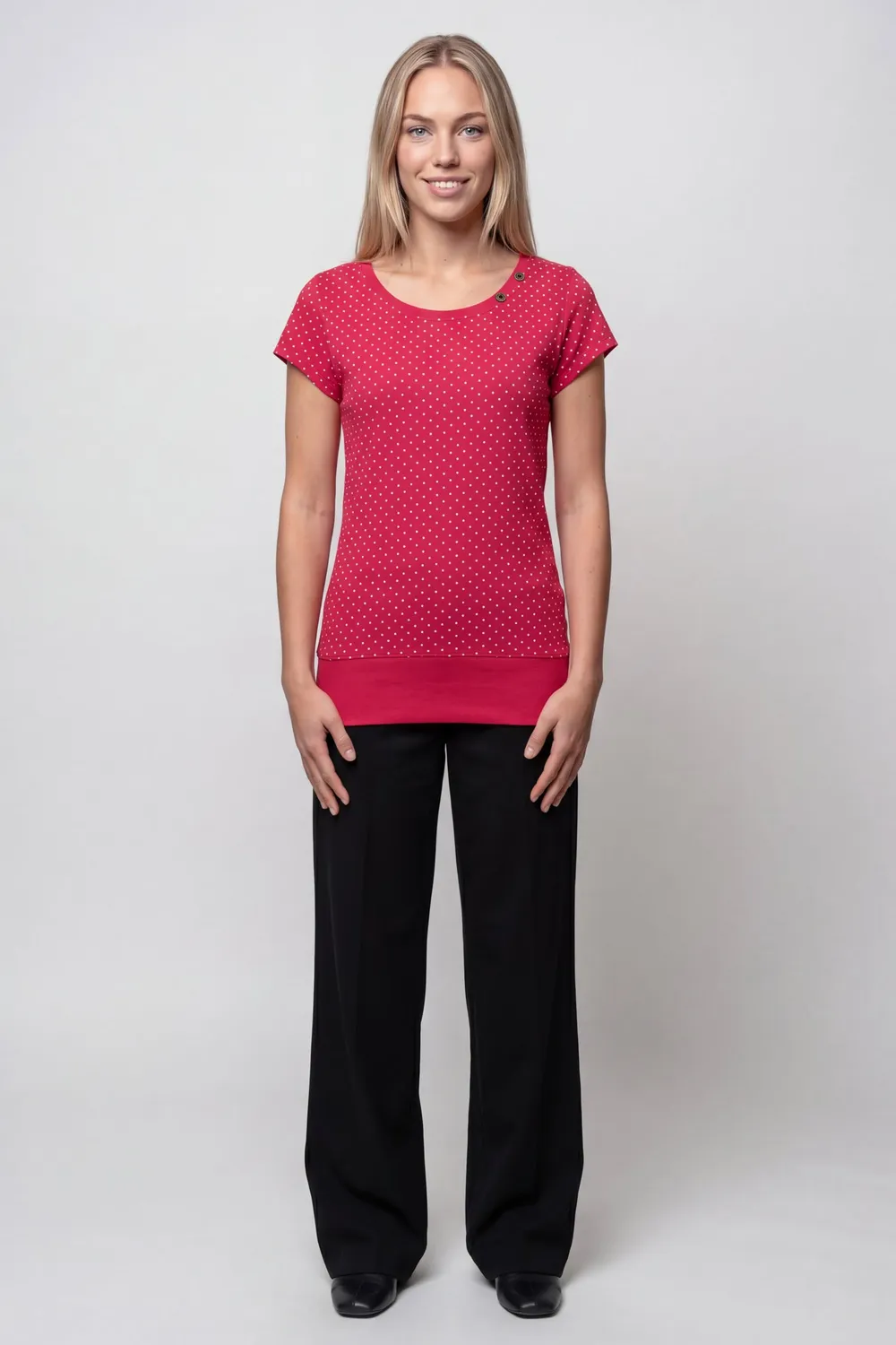 Alife & Kickin BirteAK P Shirt Damen Rot Baumwolle