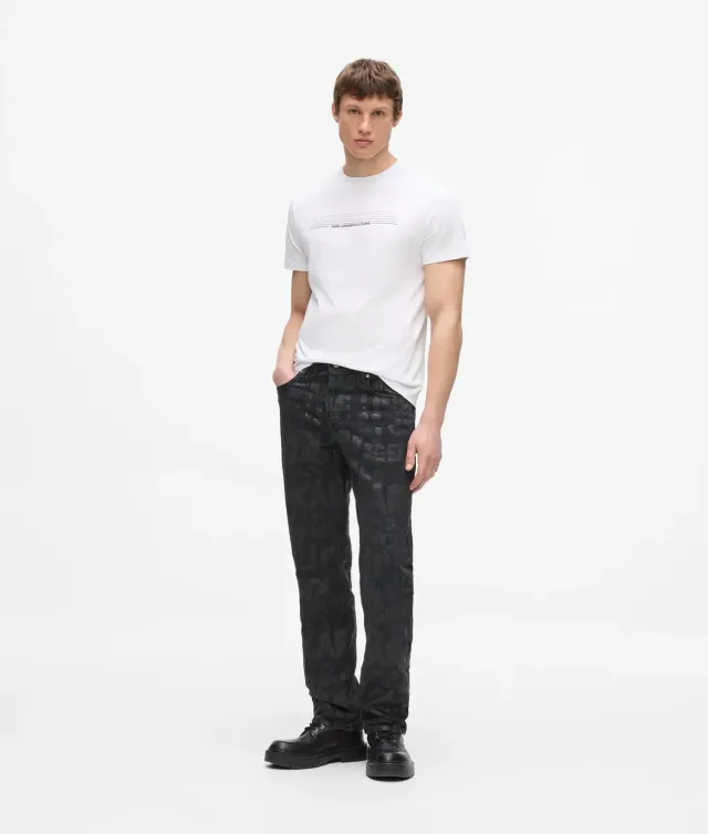 Karl Lagerfeld KL Jeans Logo Straight Jeans Allover