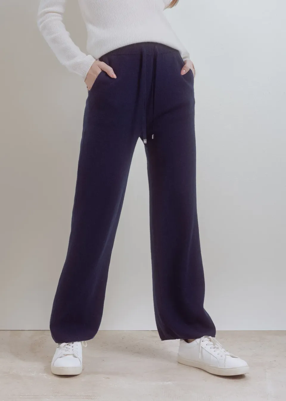Senatex Merino Strickhose Navy extrafein