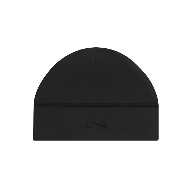 Corteiz Liteworky Cap Beanie Triple Black Stretch