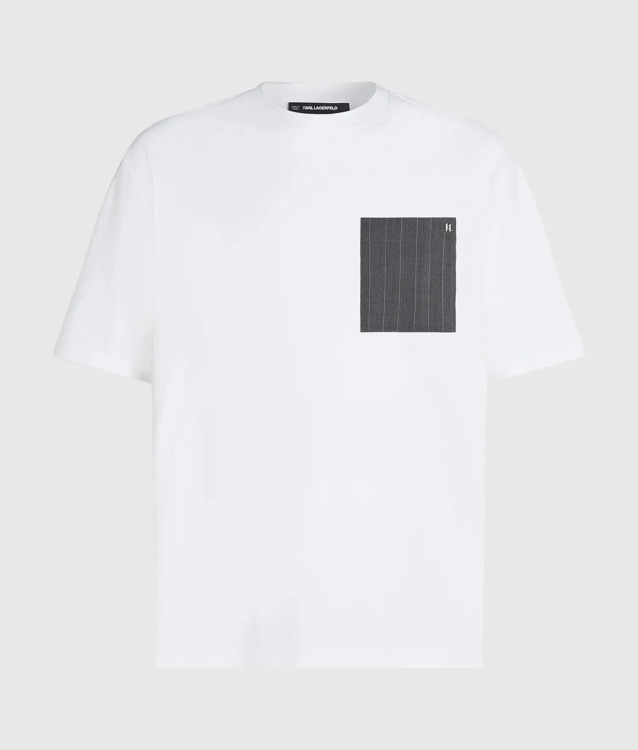 Karl Lagerfeld Pinstripe Pocket T-Shirt Herren Baumwolle