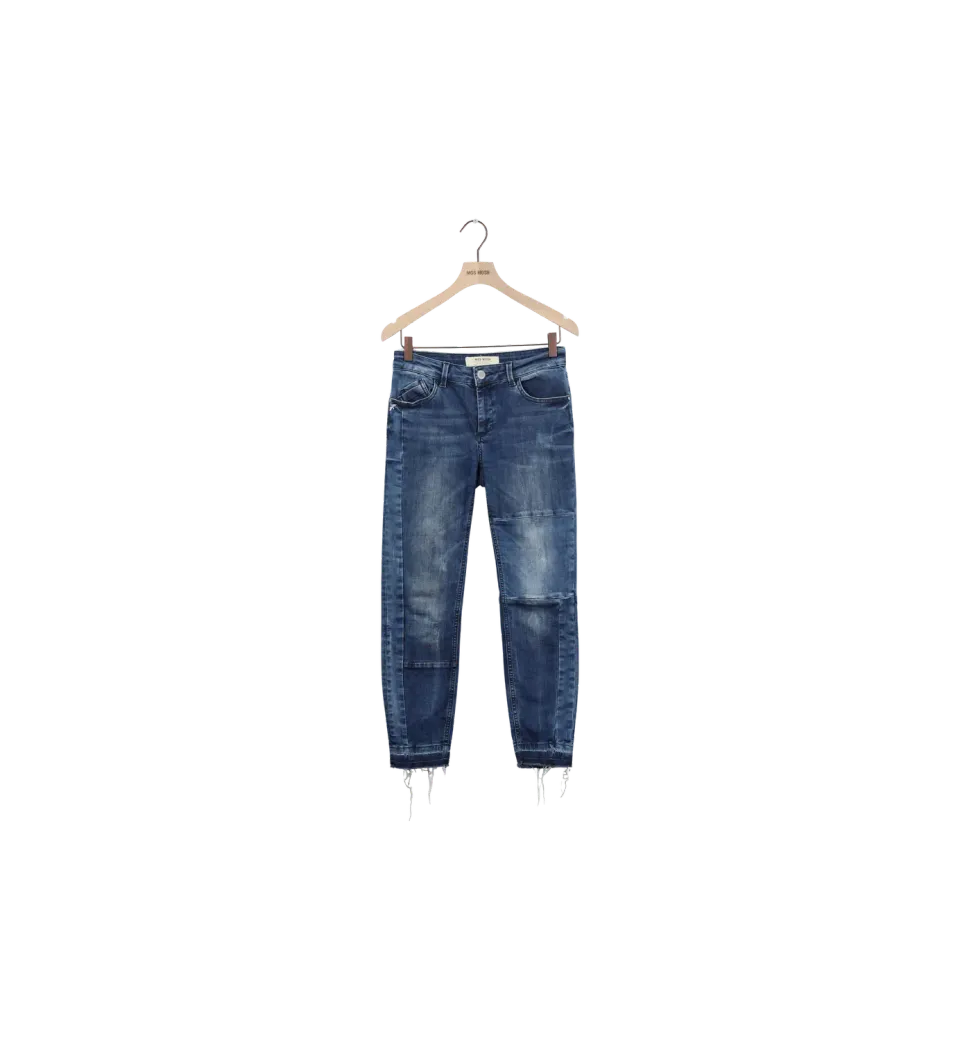 Mos Mosh ReLoved Sumner Patch Jeans Blau Denim 27