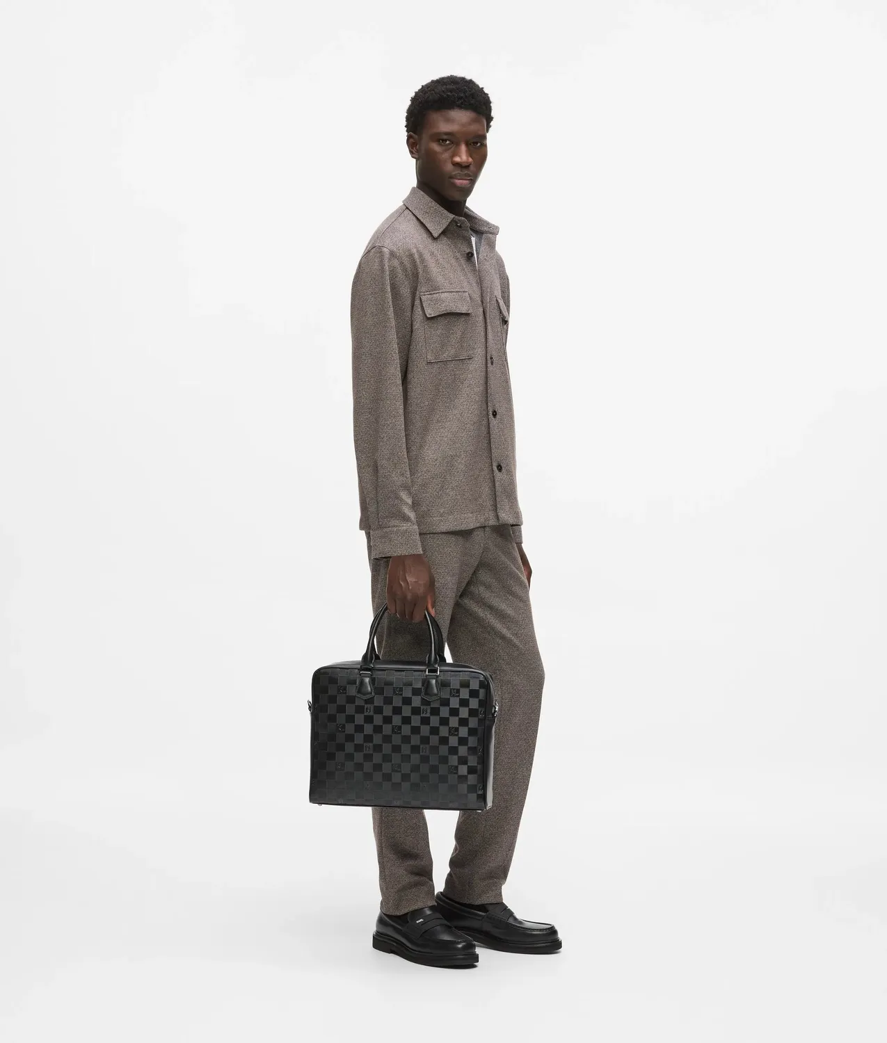 Karl Lagerfeld Monogram Laptoptasche Checkerboard