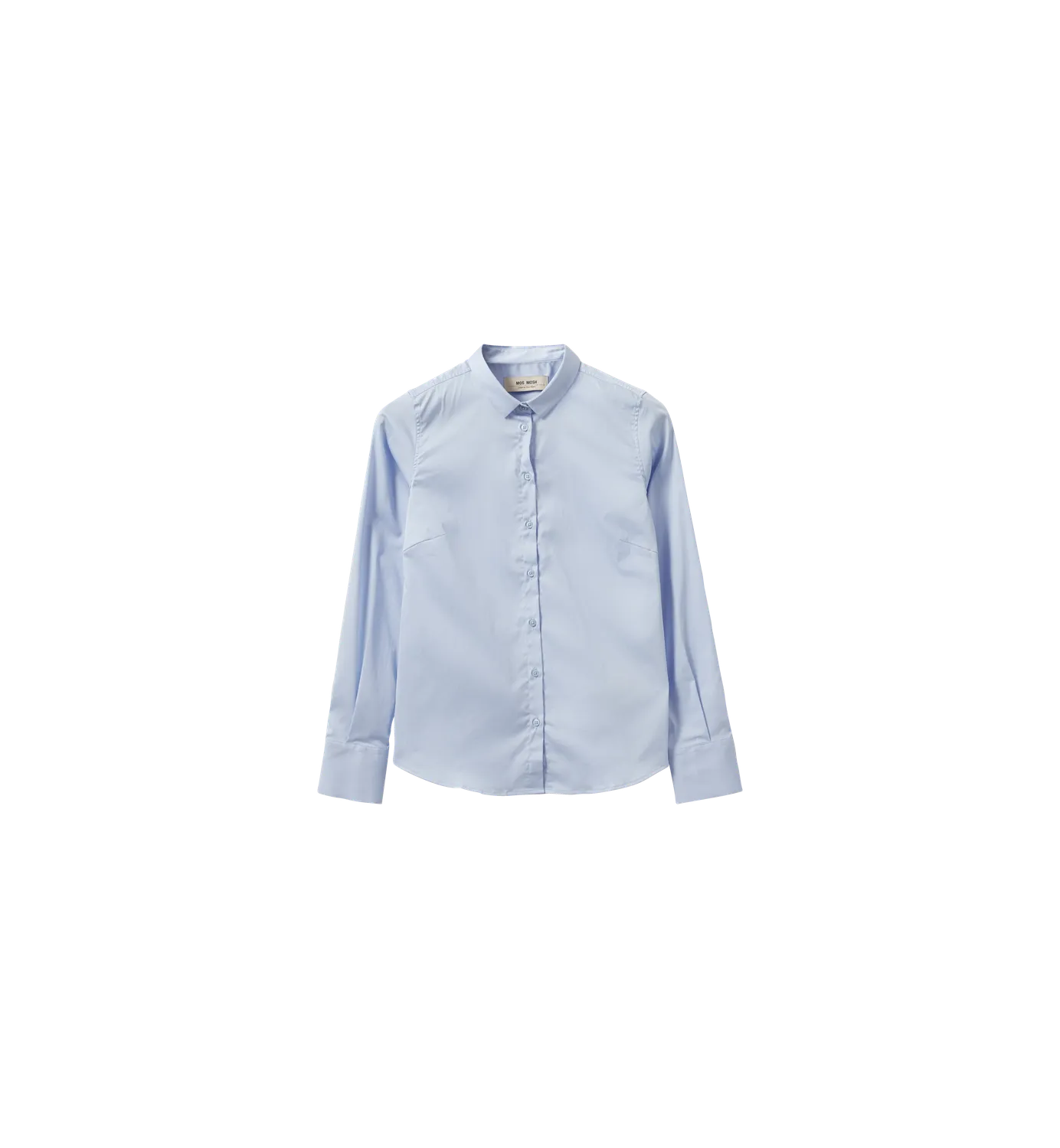 Mos Mosh MMTilda Shirt Bluse figurbetont Hellblau Stretch