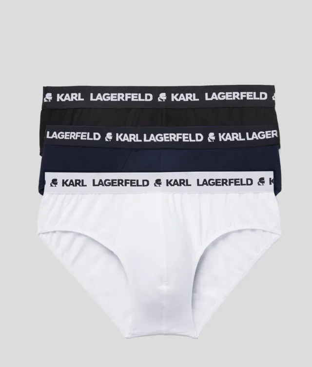 Karl Lagerfeld Logo Briefs Herren 3er-Pack Baumwolle Mid-Rise