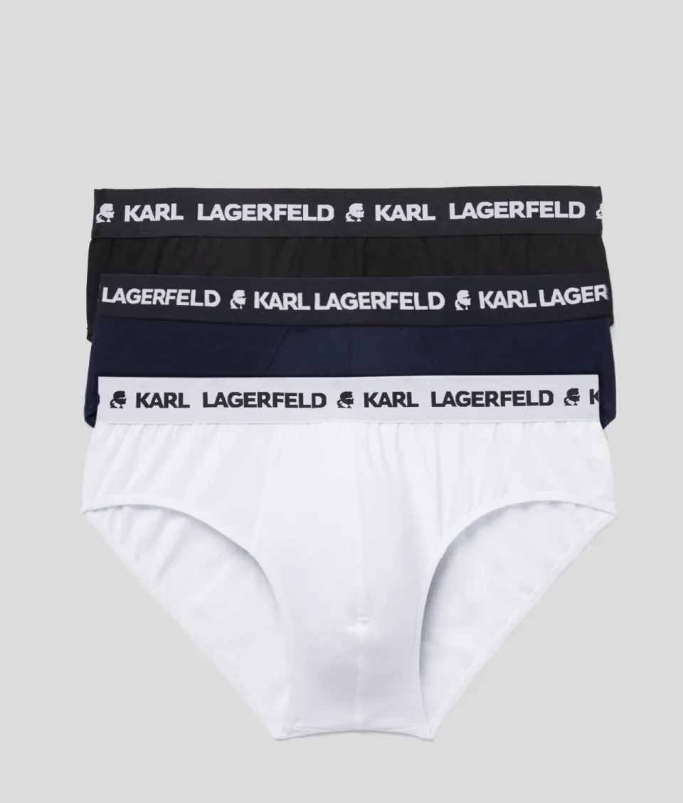 Karl Lagerfeld Logo Briefs Herren 3er-Pack Baumwolle Mid-Rise