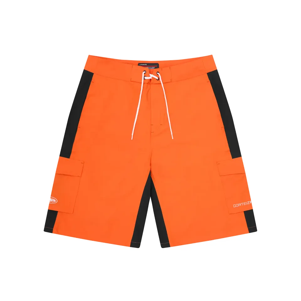 Corteiz Wave Short Shorts Orange Polyester Gr. 28-40