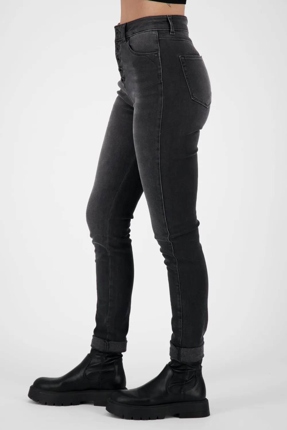 Alife & Kickin LeonoraAK DNM Q Skinnyjeans Damen schwarz elastisch