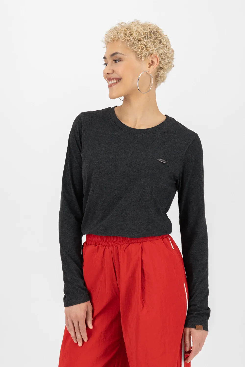 Alife & Kickin LeaAK A Longsleeve Schwarz Rundhals
