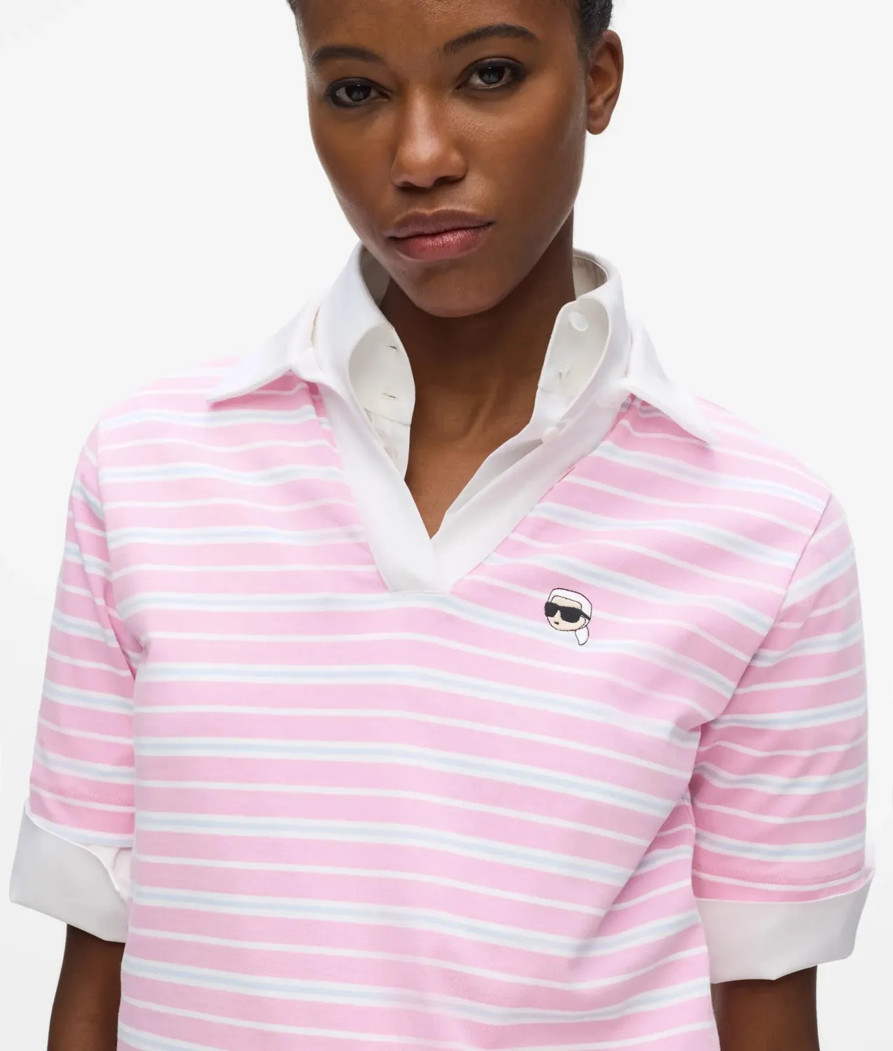 Karl Lagerfeld Ikon Stripe Polo Bio-Baumwolle