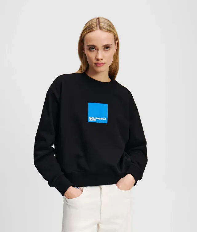 Karl Lagerfeld KLJ Box Logo Sweatshirt Bunt Crew-Neck