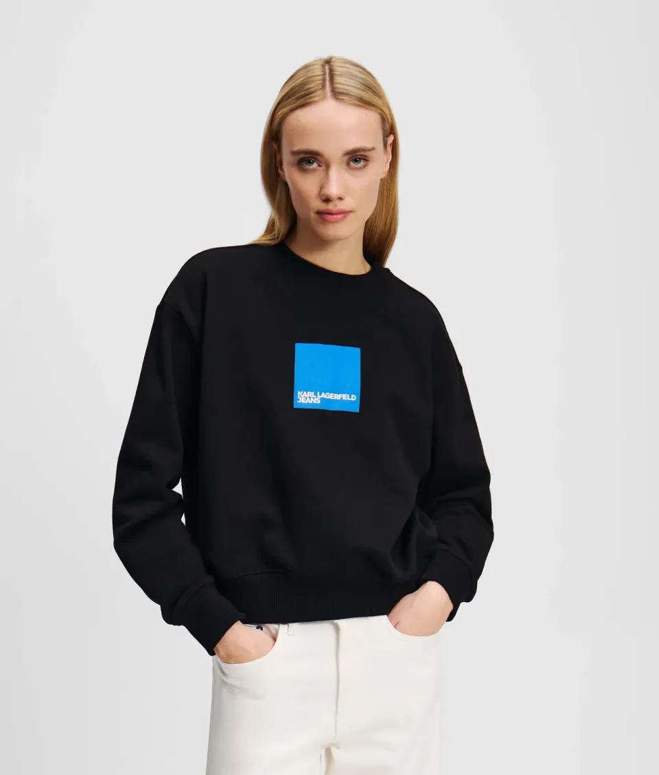 Karl Lagerfeld KLJ Box Logo Sweatshirt Bunt Crew-Neck