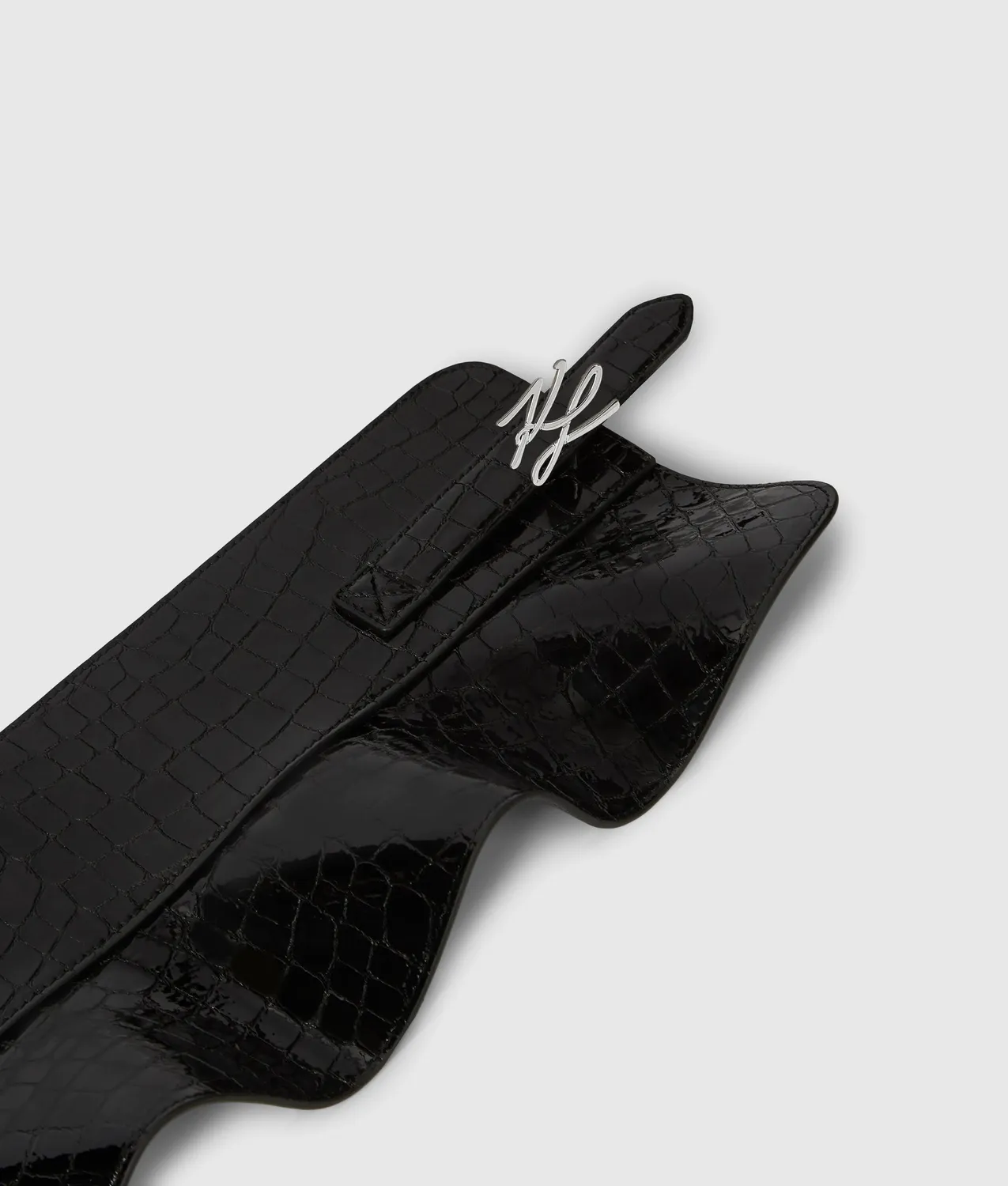 Karl Lagerfeld K/Autograph Croco Korsettgürtel breit