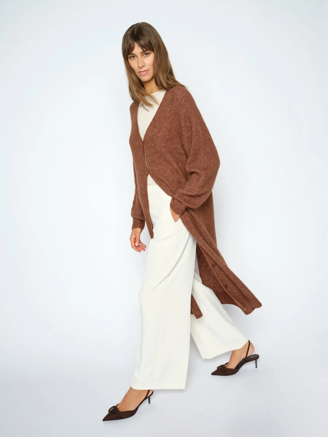 Mos Mosh MMThora Cardigan Downtown Brown Oversize