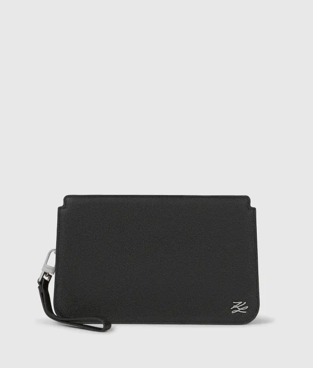 Karl Lagerfeld K/Autograph Leder-Pouch schwarz Einheitsgröße