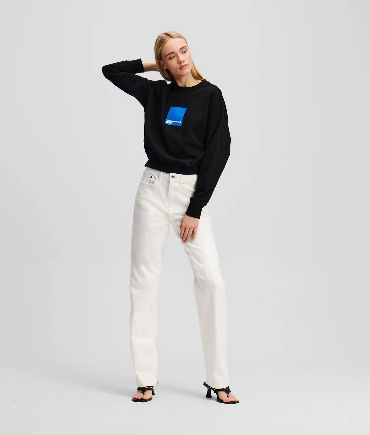 Karl Lagerfeld KLJ Box Logo Sweatshirt Bunt Crew-Neck
