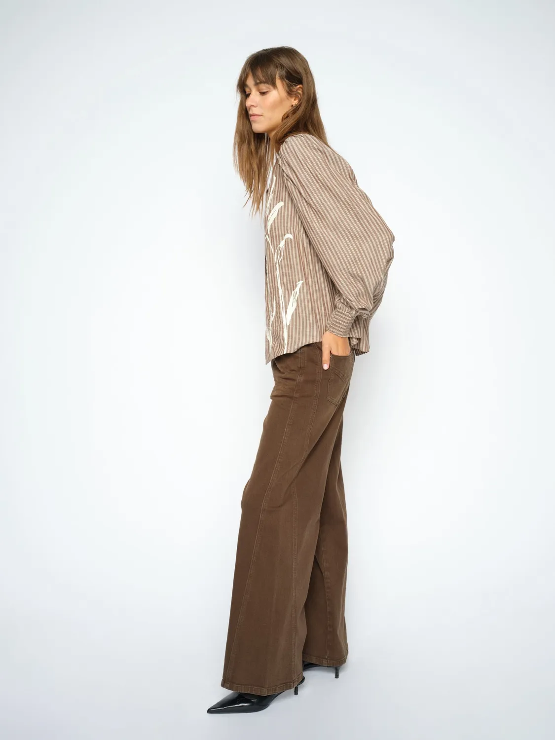 Mos Mosh MMDara Shadow Hose Wide Leg High-Waist